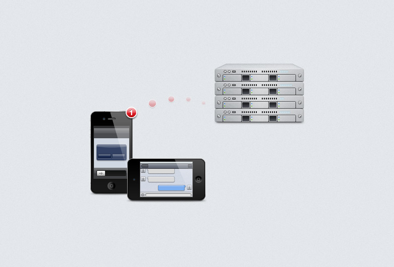 Push notifications illustration Push notifications illustration